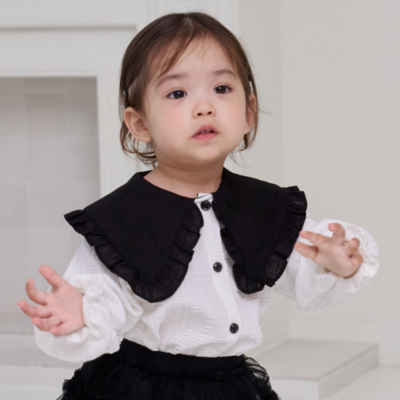 大翻領可愛水手服長袖上衣