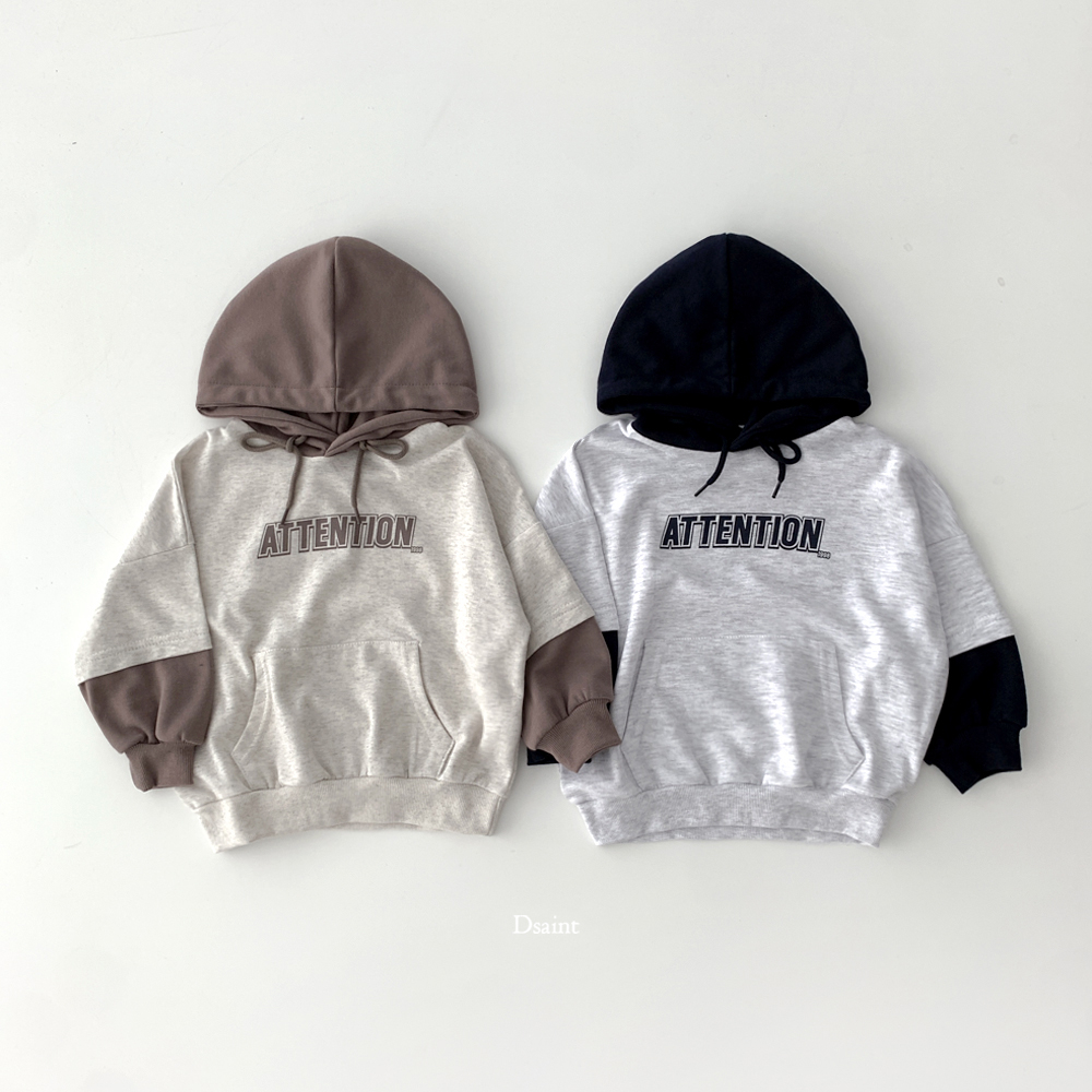 Attention撞色連帽T