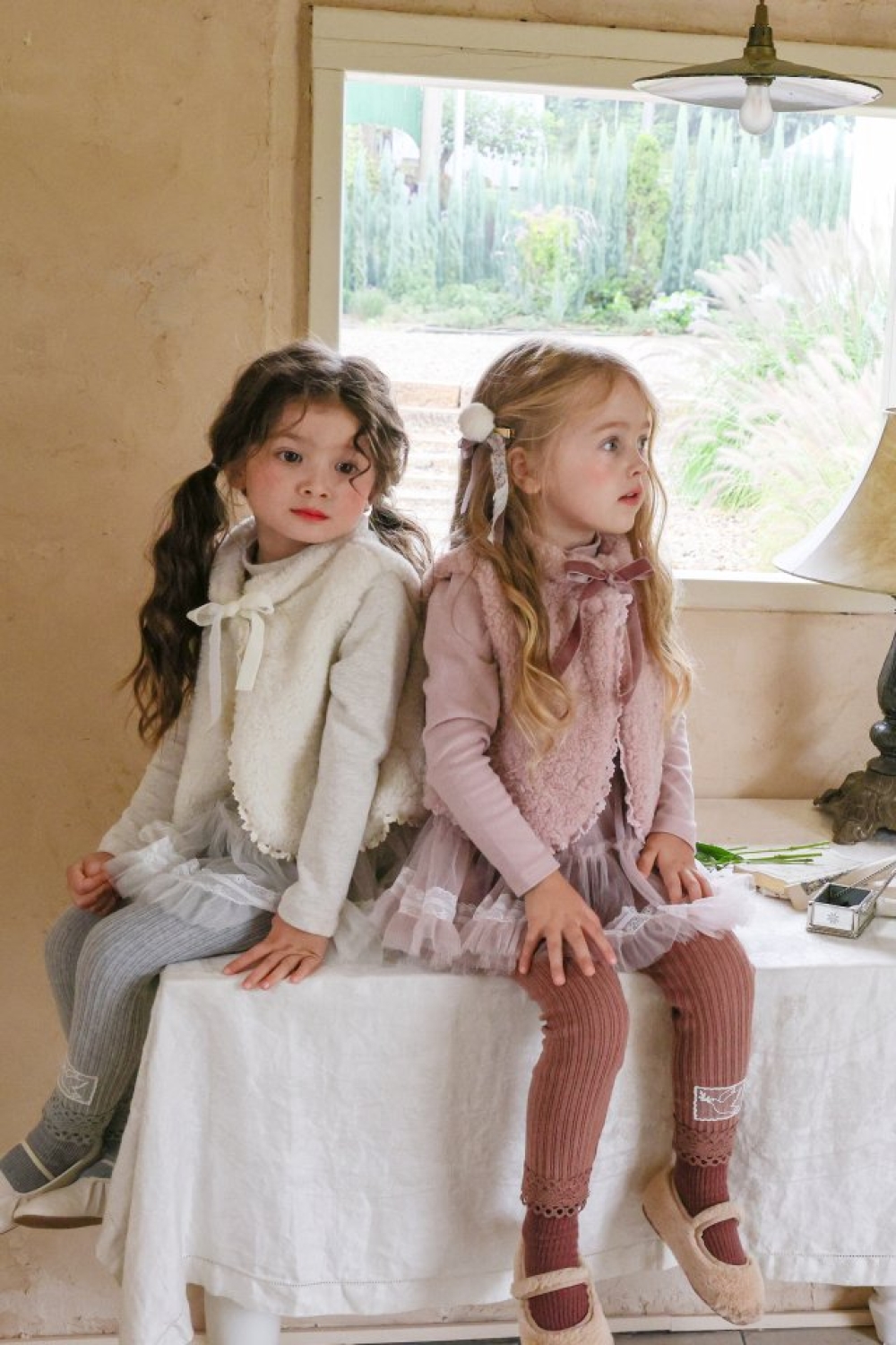 保暖綁帶甜美背心