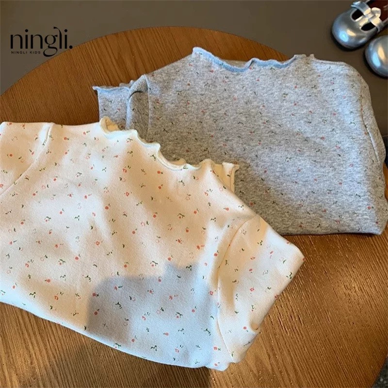 碎花內搭高領上衣