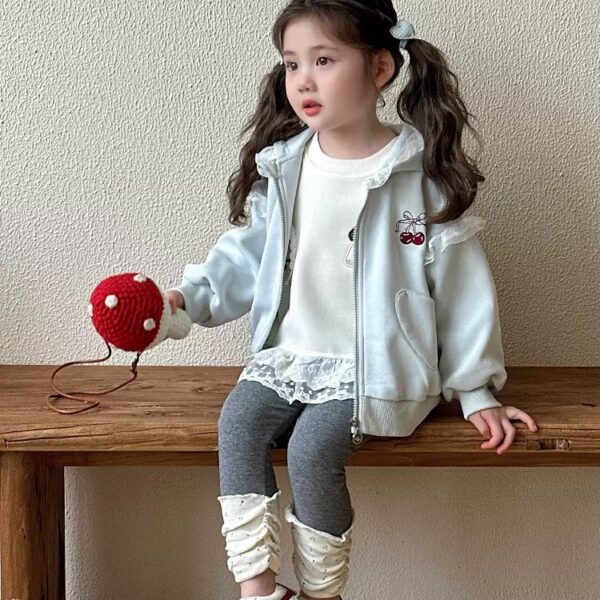 小櫻桃蕾絲連帽外套