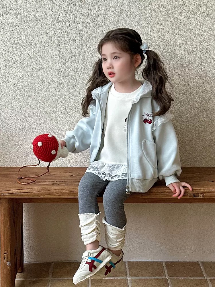 小櫻桃蕾絲連帽外套