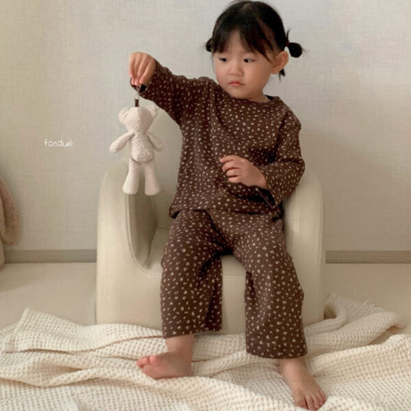 雪花點點鋪棉居家服