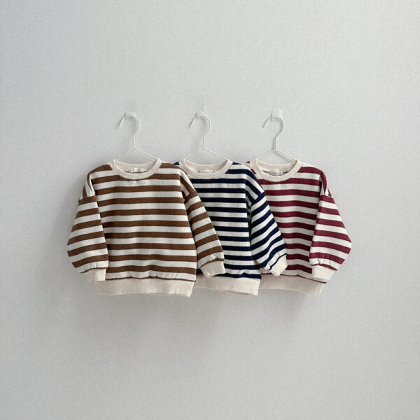 簡約粗條紋衛衣