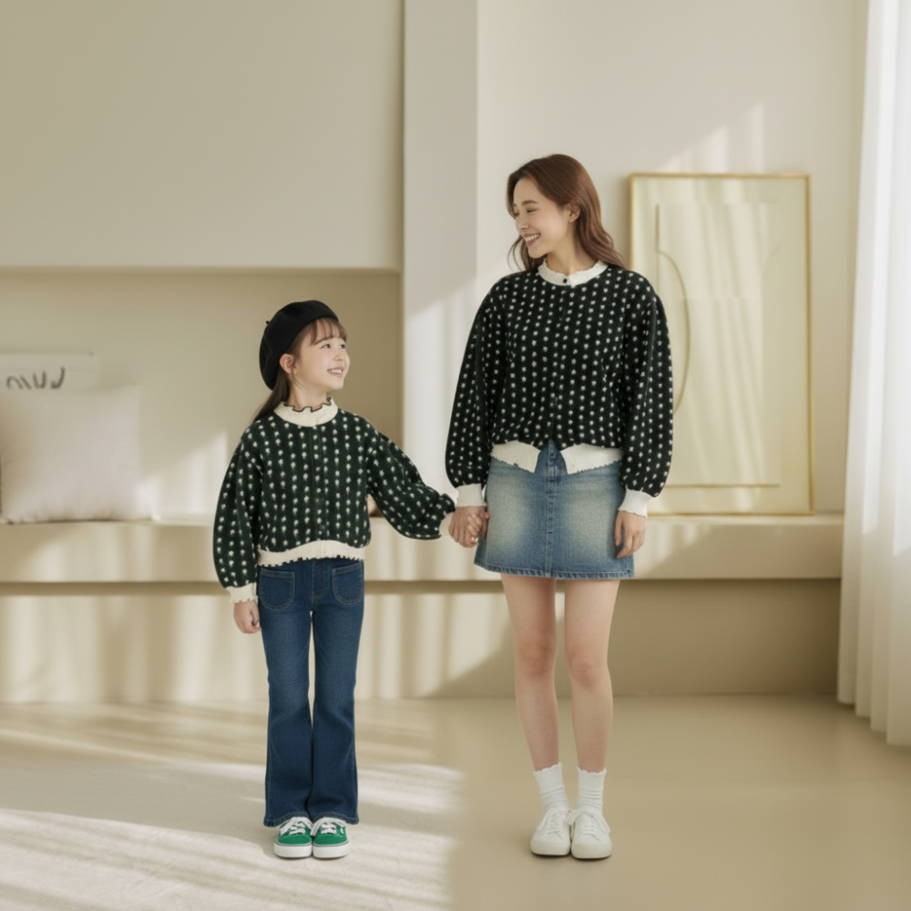 甜美小花親子外套