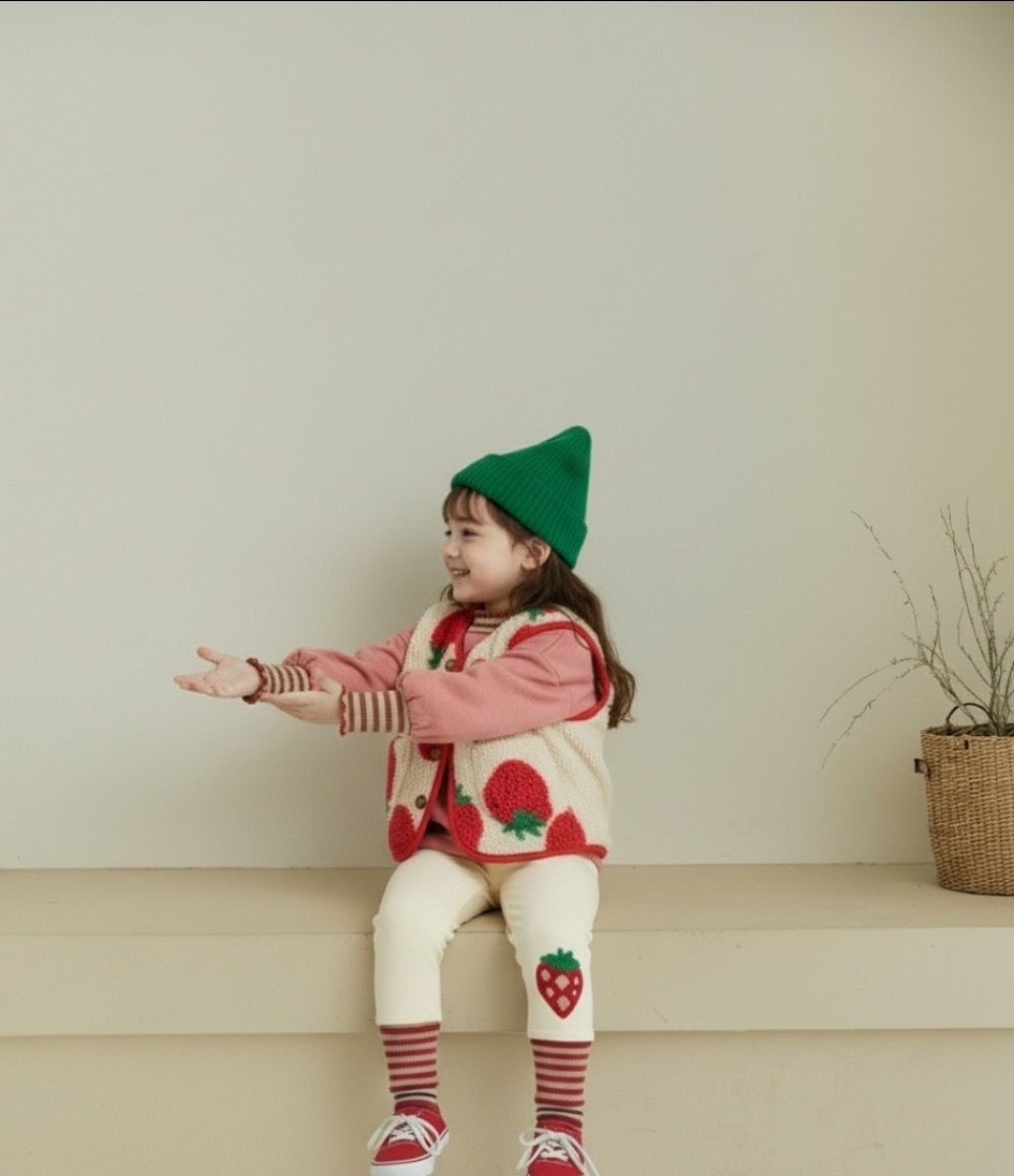 可愛草莓印花背心