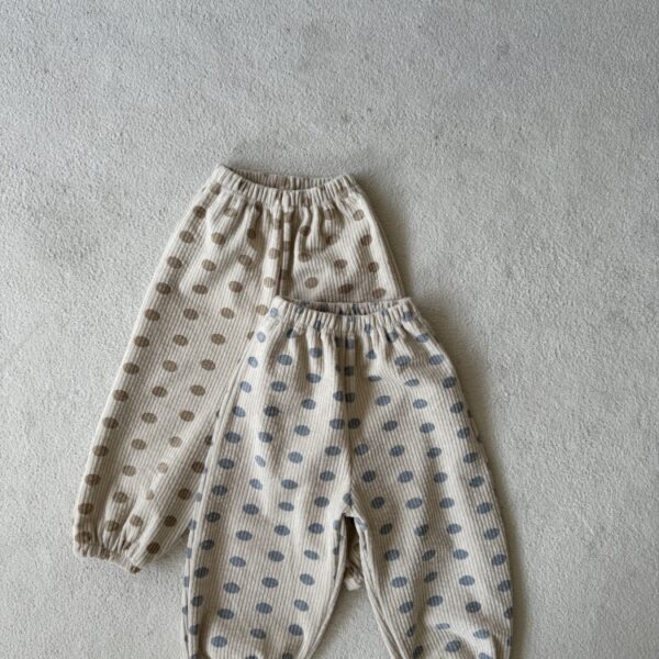 可愛圓點燈芯長褲