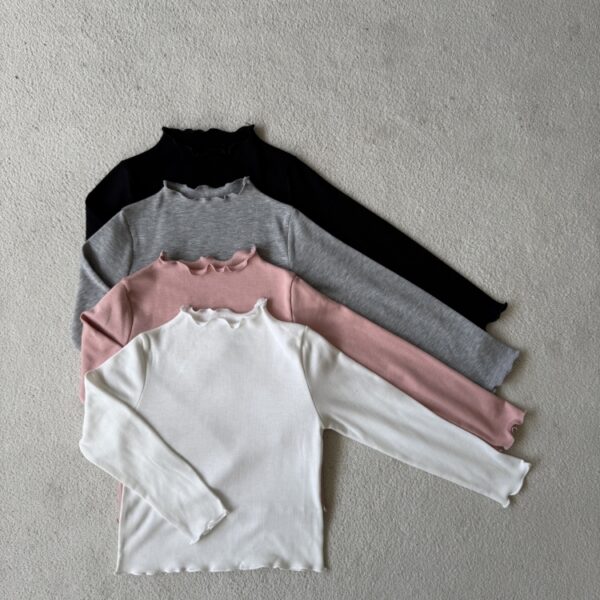 簡約捲邊內搭上衣