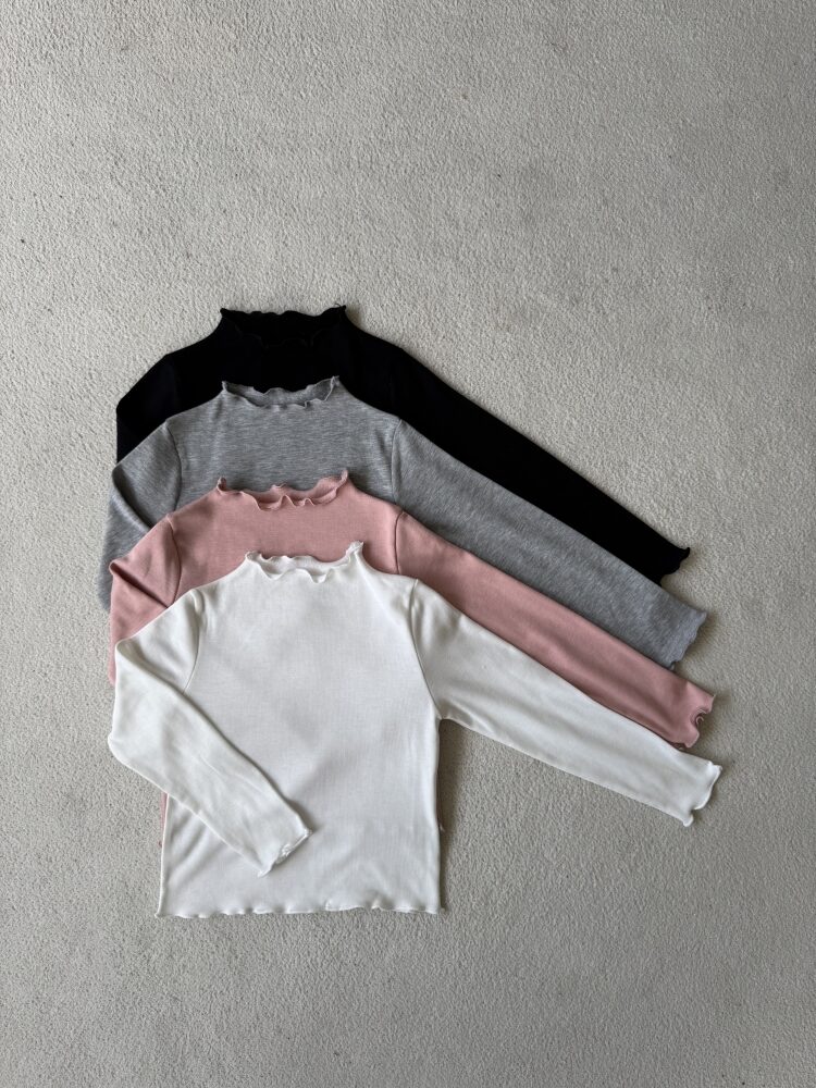 簡約捲邊內搭上衣