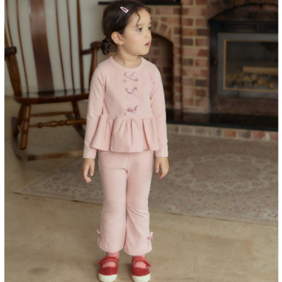 蝴蝶結長袖套裝