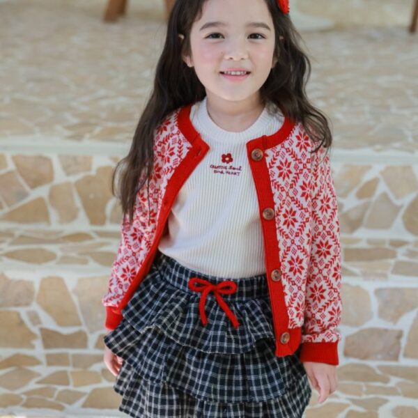 羅紋小花彈性上衣