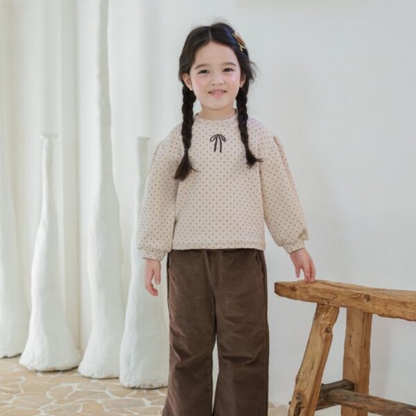 甜美蝴蝶結點點上衣