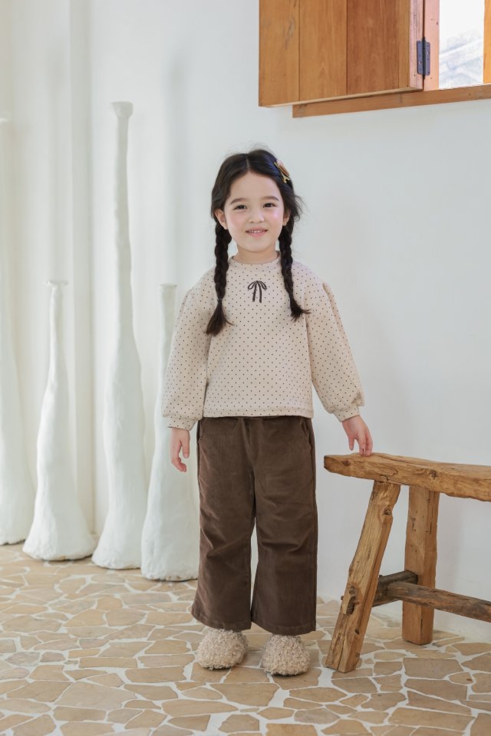 甜美蝴蝶結點點上衣