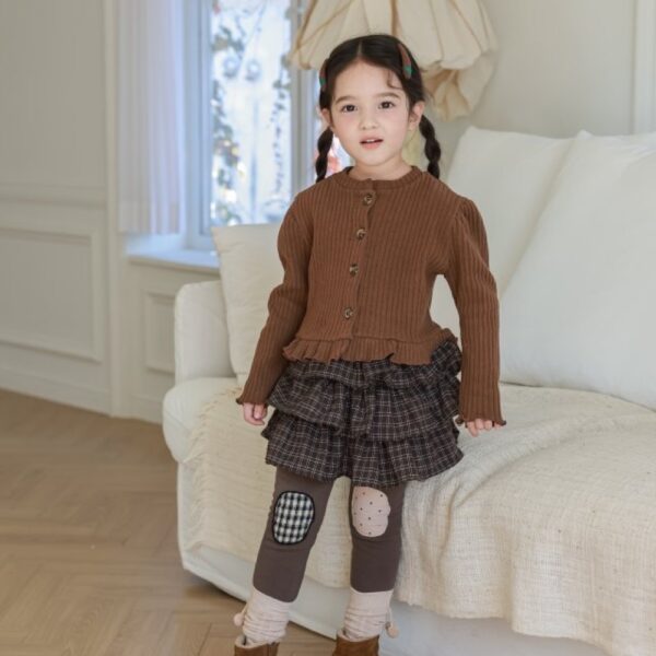 可愛拼接內搭褲