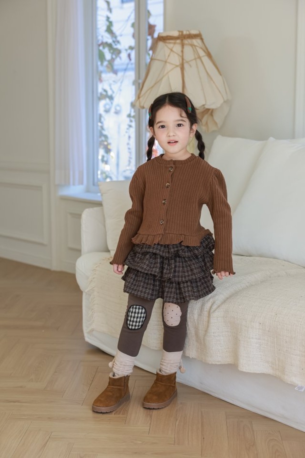 可愛拼接內搭褲