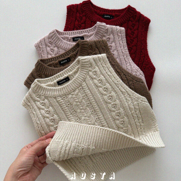 知性麻編毛衣背心