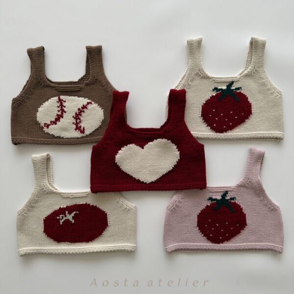 可愛圖案短版背心