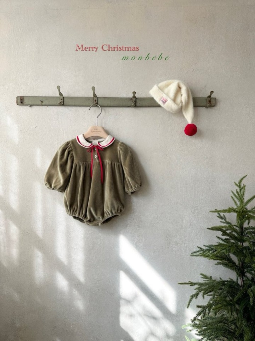 氣質絨布聖誕包屁衣